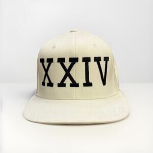 Lids Mens White “XXIV” Adjustable SnapBack Baseball Cap 100% Acrylic
